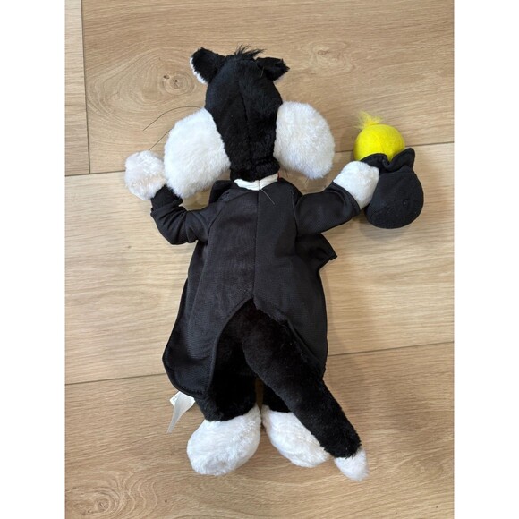 ACE Looney Tunes 1998 Sylvester Tweety Pie Magician Soft Plush Toy 16" Black - Picture 4 of 7